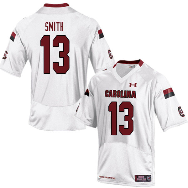Men #13 Shi Smith South Carolina Gamecocks College Football Jerseys Sale-White